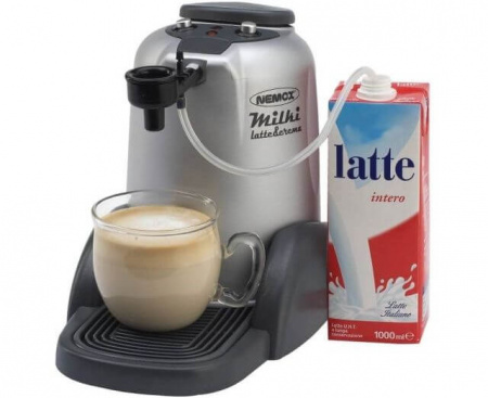 Капучинатор MILKI Latte&Crema, серебристо-черный, серия DOMO, Nemox
