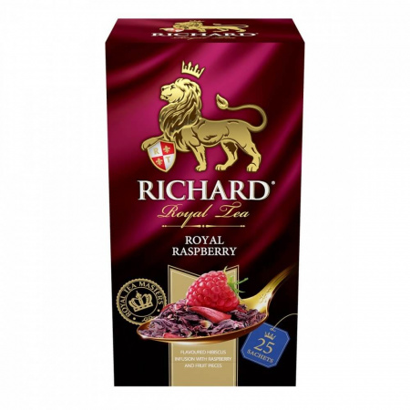 Чай Richard "Royal Raspberry", травяной с добавками, 25 пакетиков