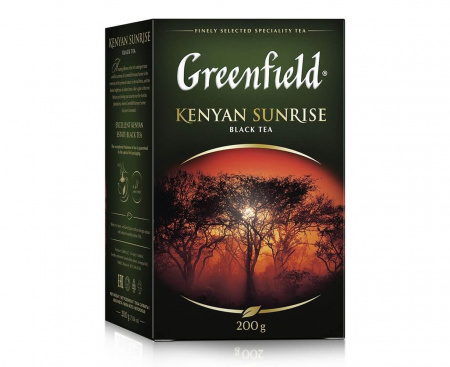 Чай черный листовой Kenyan Sunrise, 200 г, Greenfield