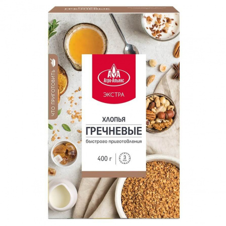 Хлопья Агро-Альянс Экстра "Гречневые", 400 гр