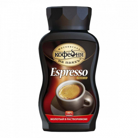 Кофе Московская кофейня на паяхъ "Espresso", молотый в растворимом, 95 гр