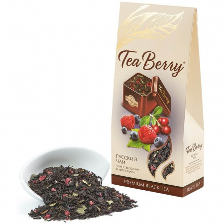 Чай Tea Berry "Русский чай", черный листовой с добавками, 100 гр
