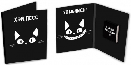 Шоколад Chokocat "Улыбнись", молочный, мини-открытка, 5 гр