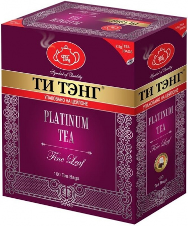 Чай Ти Тэнг "Platinum (Платинум)", черный, 100 пакетиков