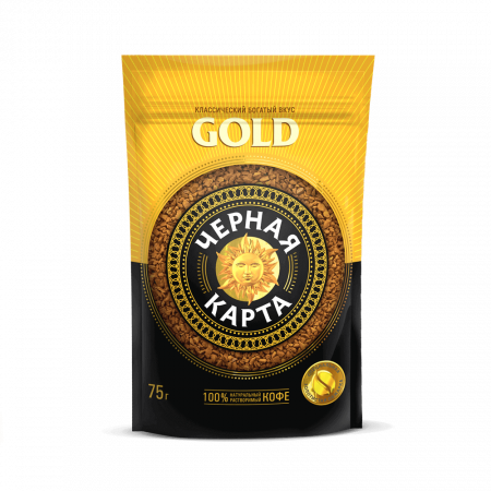Кофе Черная Карта, "Gold", растворимый, 75 гр