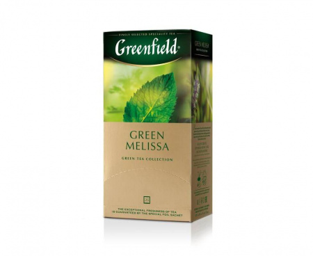 Чай зеленый Green Melissa, 25 пакетиков, Greenfield