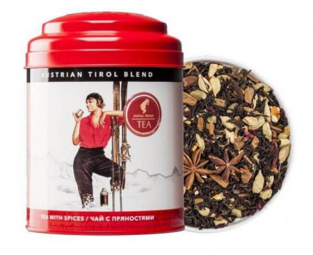 Чай черный с пряностями Tirol Austrian Blend / Тирольский бленд, листовой, банка 100 ...
