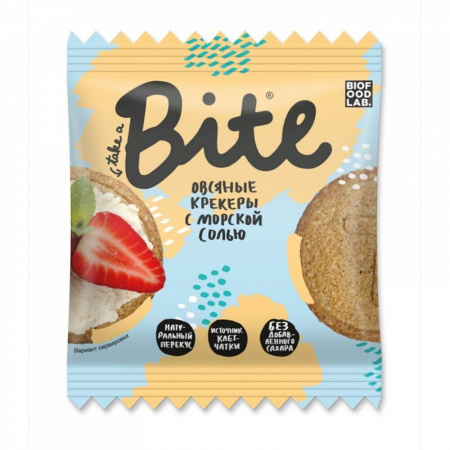 Крекеры овсяные Take a Bite "С морской солью", 66 гр