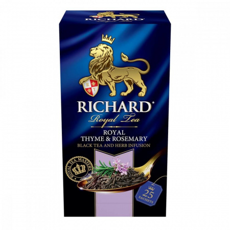 Чай Richard "Royal Thyme & Rosemary", черный с добавками, 25 пакетиков