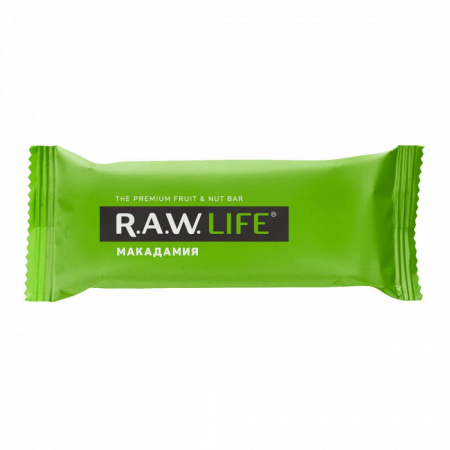 Орехово-фруктовый батончик R.A.W. Life "Макадамия", 47 гр