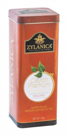 Чай Zylanica Ceylon Premium Delicate, чёрный листовой, Super Pekoe, 100 гр