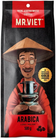 Кофе Mr. Viet "Arabica", натуральный жареный в зернах, 500 гр