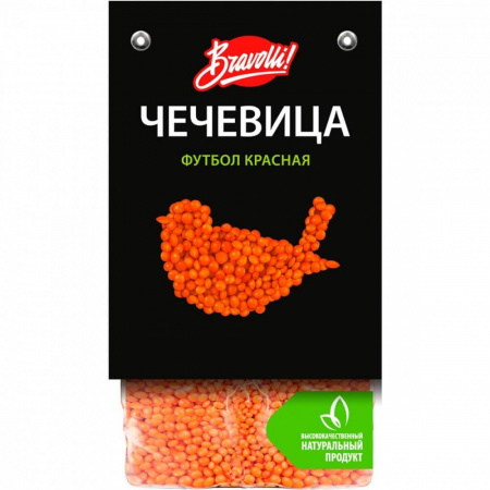 Чечевица Bravolli "Футбол | Красная", 350 гр