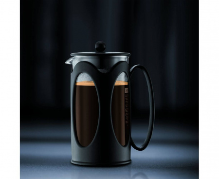Френч-пресс Kenya, 1 л, черный, стекло, Bodum