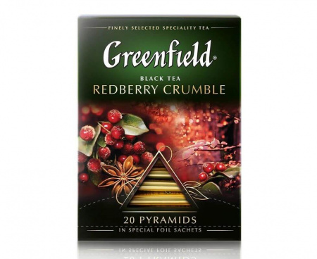 Чай черный Redberry Crumble, 20 пирамидок, Greenfield