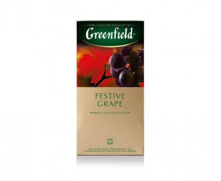 Чай фруктово-ягодный Festive Grape, 25 пакетиков, Greenfield