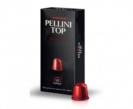 Кофе в капсулах TOP, NESPRESSO, 100% Арабика, 10 шт., Pellini