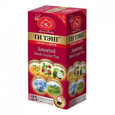 Чай Ти Тэнг "Фруктовое ассорти", черный, 25 пакетиков