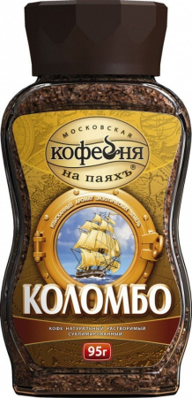 Кофе Московская кофейня на паяхъ "Коломбо", растворимый, в банке, 95 гр