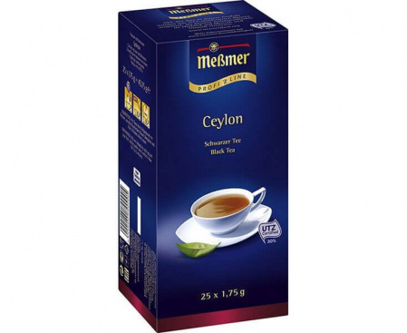 Чай черный пакетированный Цейлон, 25х1.75 г, Messmer