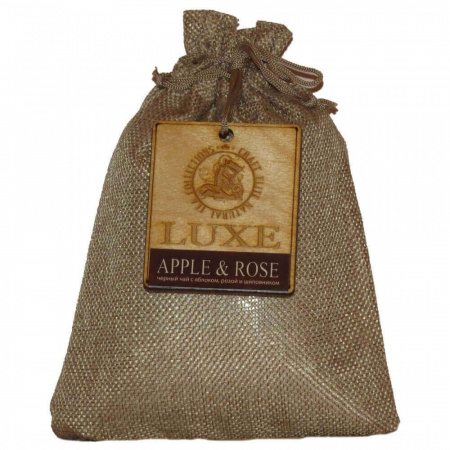 Чай Luxe Tea "Apple & Rose", чёрный с розой, яблоками и шиповником, 150 гр