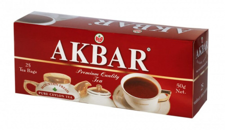 Чай Akbar "Red&White", черный, 25 пакетиков