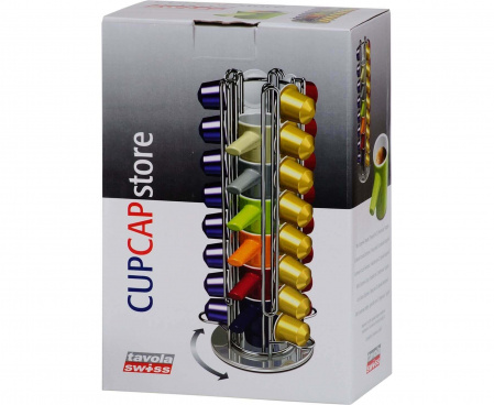 Держатель для капсул Nespresso с 6 чашками, хромированная сталь, Melitta