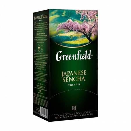 Чай Greenfield "Japanese Sencha", зеленый, 25 пакетиков