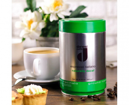 Кофе молотый Decaf (без кофеина), 250 г, Danesi