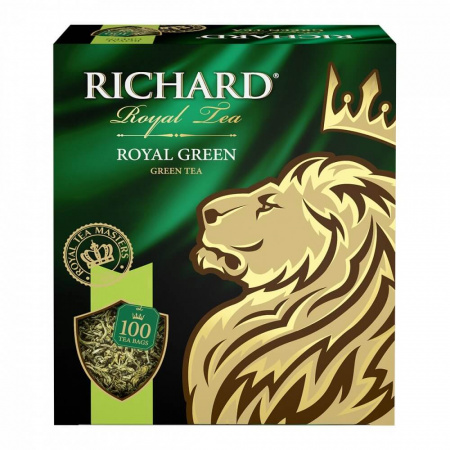 Чай Richard "Royal Green", зеленый, 100 пакетиков