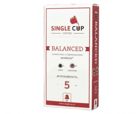 Кофе в капсулах Balanced, 10 шт., Singlecup
