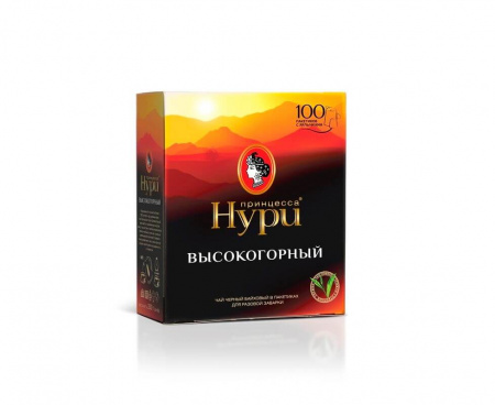 Чай черный Высокогорный, 100 пакетиков, Принцесса Нури