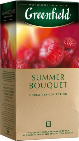 Чай Greenfield "Summer Bouquet", чайный напиток каркаде с добавками, 25 пакетиков