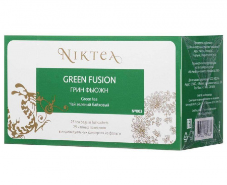 Чай зеленый Green Fusion (Грин Фьюжн), 25 пак., Niktea
