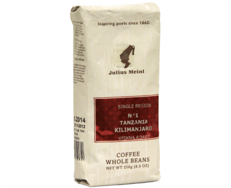 Кофе Tanzania Kilimanjaro №1, зерно, 250 г, Julius Meinl
