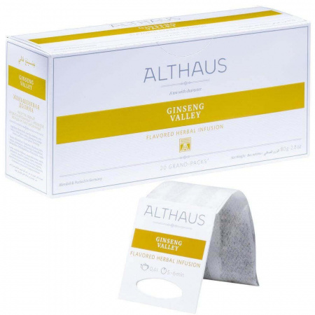 Чай Althaus "Ginseng Valley", травяной, 20 пакетиков Grand Pack
