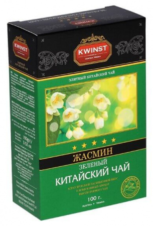 Чай Kwinst "Жасмин", зеленый крупнолистовой с жасмином, 100 гр