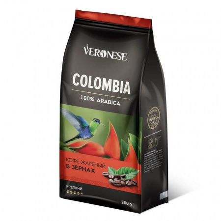 Кофе Veronese "Colombia", в зернах  , 200 гр