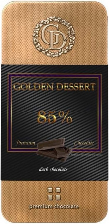 Шоколад Golden Dessert "85%", горький шоколад, 100 гр