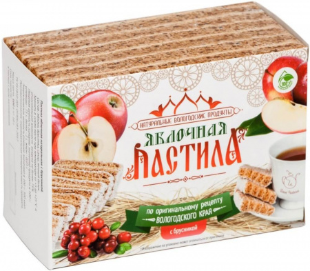 Пастила Иван Чайкин "Яблочная с брусникой", 100 гр