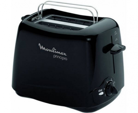 Тостер на 2 тоста Principio Black, пластик, черный, Moulinex