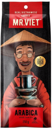 Кофе Mr. Viet "Arabica", натуральный жареный молотый, 250 гр