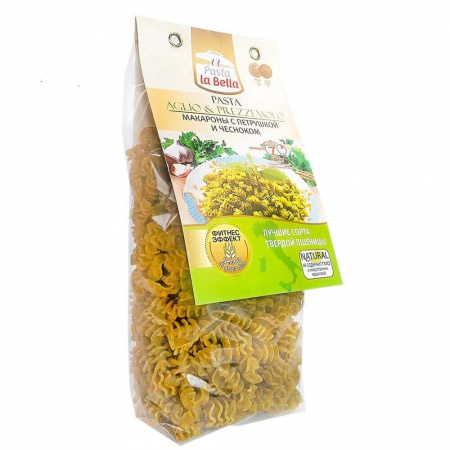 Макароны Pasta la Bella  "С петрушкой и чесноком", 250 гр