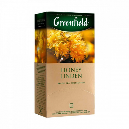 Чай Greenfield "Honey Linden", черный с добавками, 25 пакетиков