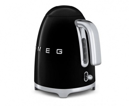 Чайник KLF01BLEU, 1.7 л, черный, нержавеющая сталь, серия Стиль 50-х г.г., Smeg