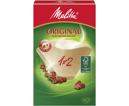 Фильтры бумажные для заваривания кофе Original, 1х2/80, коричневые, Melitta