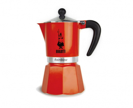 Гейзерная кофеварка Rainbow, 4962, на 3 чашки, красная, Bialetti