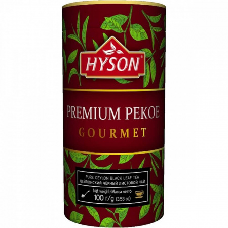 Чай Hyson "Премиум Pekoe", чёрный крупнолистовой, 100 гр