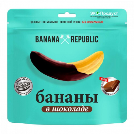 Бананы Banana Republic, сушеные в глазури, 200 гр
