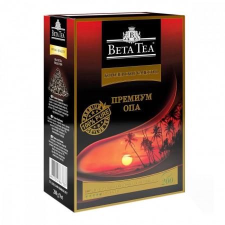 Чай Beta Tea "Королевское качество "ОПА Премиум", чёрный листовой, 200 гр